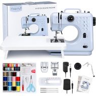 Magicfly Portable Sewing Machines, 12 Built-in Stitches Mini Sewing Machine for Beginner with Reverse Sewing, 3 Replaceable Feet, Extension Table, Accessory Kit, Blue