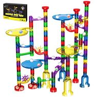 [아마존베스트]Magicfly Marble Run Set, 127 Pcs Marble Race Track for Kids with Glass Marbles Upgrade Marble Works Set