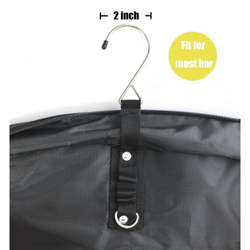  Magictodoor 45 inch Waterproof Garment Bag Extra Capacity Pockets Adjustable Handle