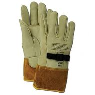 MAGID Leather Lineman Electrical Protector Work Gloves, 1 Pair, Size 8, 60611PS8, for Use with Rubber Insulated Gloves, Tan