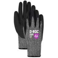 MAGID Touchscreen ANSI A6 Cut-Resistant Work Gloves, 1 Pair, 13-Gauge, Nitrile Coated, 6/XS,Dark Gray