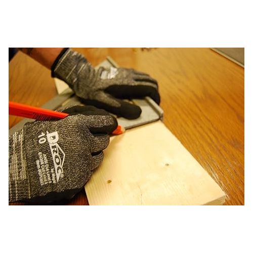  MAGID Touchscreen ANSI A6 Cut-Resistant Work Gloves, 1 Pair, 13-Gauge, Nitrile Coated, 6/XS,Dark Gray