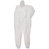 Magid Glove & Safety Magid EconoWear Lite N Kool Plus Polypropylene Coverall with Hood, Disposable, Elastic Cuff, White, 2X-Large (Case of 25)