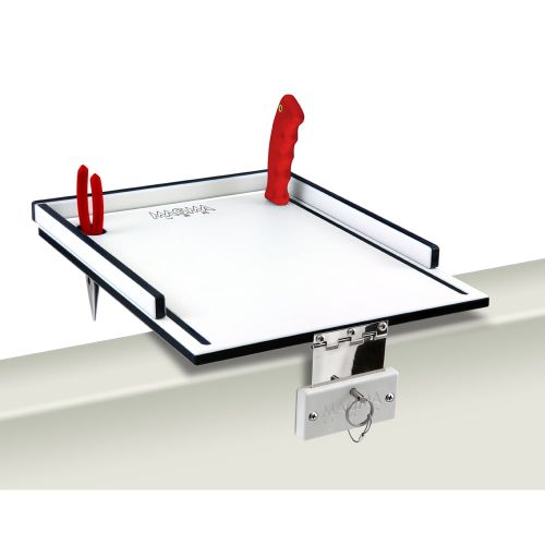  Magma Black and White Econo Mate Bait and Filet Table with Knife and Pliers Slots