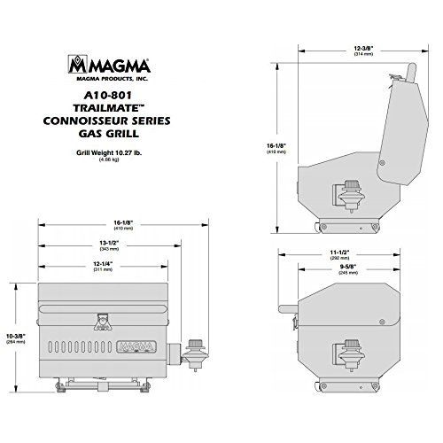  Magma Products, Conniosseur Series Gas Grills, Propane, LPG, Stainless Steel