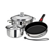 Magma Products, A10-363-2-IND, Gourmet Nesting 7-Piece Stainless Steel Induction Cookware Set with Ceramica Non-Stick