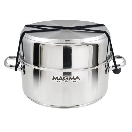  Magma Products, A10-363-2, Gourmet Nesting 7-Piece Stainless Steel Cookware Set with Ceramica...