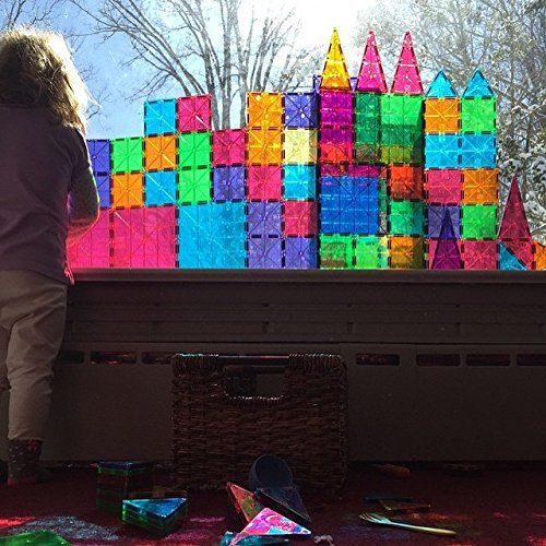  Magna Tiles Magna-Tiles Clear Colors 100 Piece Set