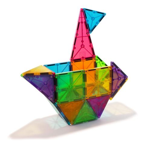  [아마존베스트]Magna-Tiles 32-Piece Clear Colors Set, The Original, Award-Winning Magnetic Building Tiles for Kids, Creativity and Educational Building Toys for Children, STEM Approved