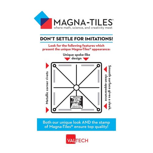  [아마존베스트]Magna-Tiles 32-Piece Clear Colors Set, The Original, Award-Winning Magnetic Building Tiles for Kids, Creativity and Educational Building Toys for Children, STEM Approved