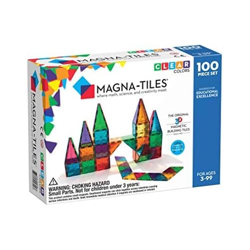  [아마존베스트]Magna-Tiles Clear Colors 100 Piece Set