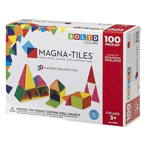  Magna-Tiles 02300 Solid Colors 100 Piece Set