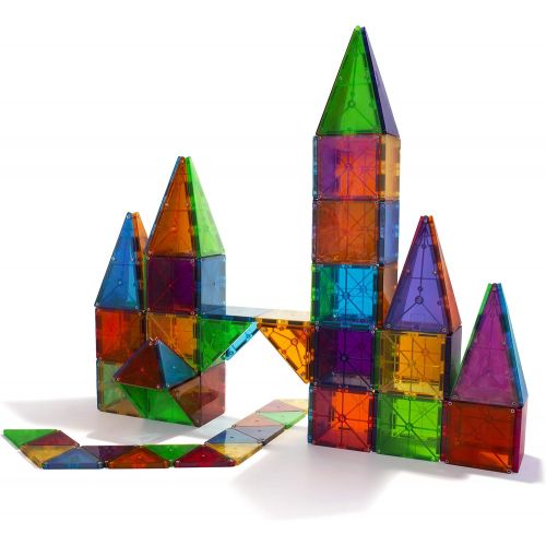  Magna-Tiles 100-Piece Clear Colors Set  The Original, Award-Winning Magnetic Building Tiles  Creativity and Educational  STEM Approved
