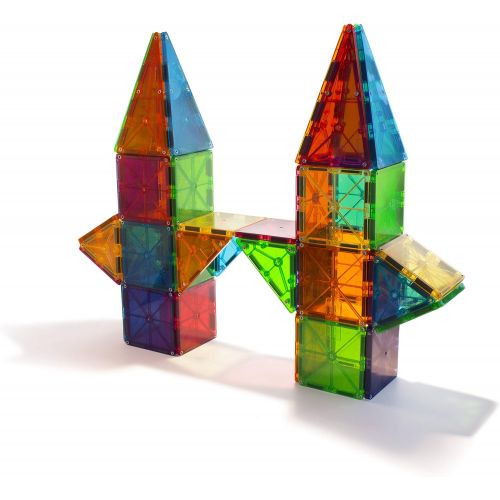  Magna-Tiles 100-Piece Clear Colors Set  The Original, Award-Winning Magnetic Building Tiles  Creativity and Educational  STEM Approved