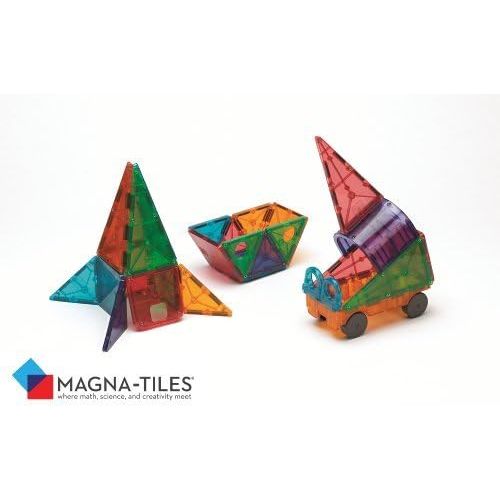  Magna-Tiles 48-Piece Clear Colors DELUXE Set  The Original, Award-Winning Magnetic Building Tiles  Creativity and Educational  STEM Approved