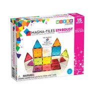 Magna-Tiles 18915 15Piece Stardust Set, The Original, Award-Winning Magnetic Building Tiles, Creativity & Educational, Stem Approved, Glitter and Mirrors (Pack of 15)