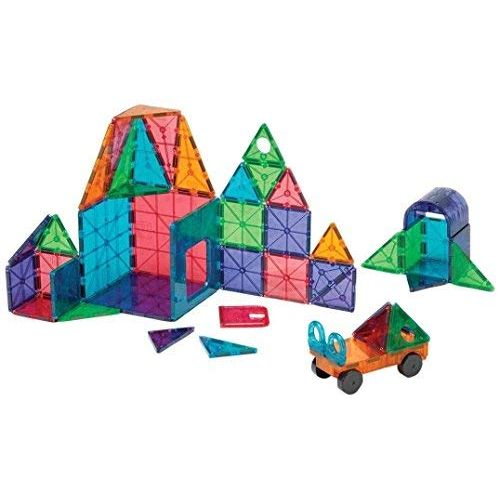  Magna-Tiles 48-Piece Clear Colors DELUXE Set, The Original, Award-Winning Magnetic Building Tiles for Kids, Creativity and Educational Building Toys for Children, STEM Approved