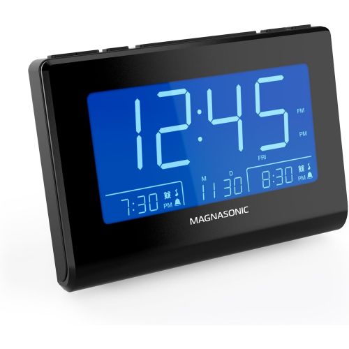  [아마존 핫딜]  [아마존핫딜]Magnasonic Alarm Clock Radio with USB Charging for Smartphones & Tablets, Auto Dimming, Dual Gradual Wake Alarm, Battery Backup, Auto Time Set, Large 4.8 LED Display, AM/FM (CR63)