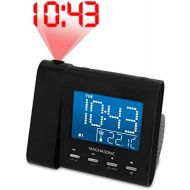 [아마존베스트]Magnasonic Projection Alarm Clock with AM/FM Radio, Battery Backup, Auto Time Set, Dual Alarm & 3.5mm Audio Input