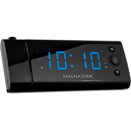  [아마존베스트]Electrohome USB Charging Alarm Clock Radio with Time Projection, Battery Backup, Auto Time Set, Dual Alarm, 1.2 LED Display for Smartphones & Tablets (EAAC475)