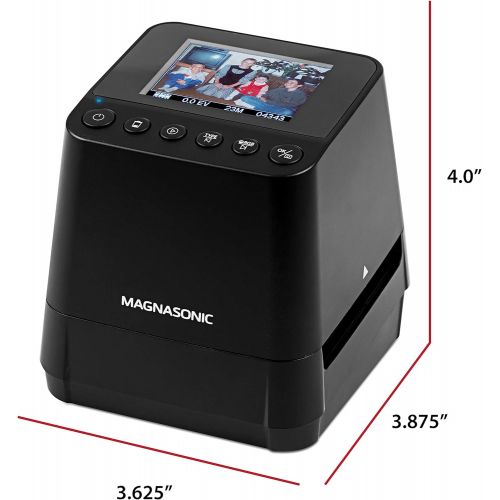  [아마존베스트]Magnasonic All-In-One Slide & Film Scanner, High Resolution 23MP, Converts 35mm/110/126 Negatives & 135 Slides into Digital Photos, Vibrant 2.4 LCD Screen, Built-In Memory, High Sp