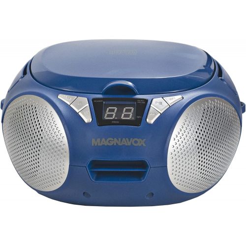  [아마존베스트]MAGNAVOX MD6924-BL Portable Top Loading CD Boombox with AM/FM Stereo Radio in Blue | CD-R/CD-RW Compatible | LED Display | AUX Port Supported | Programmable CD Player |