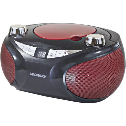  [아마존베스트]MAGNAVOX MD6949 Portable Top Loading CD Boombox with AM/FM Stereo Radio and Bluetooth Wireless Technology in Red and Black | CD-R/CD-RW Compatible | LED Display |