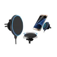 Magnetic Qi Wireless Charger Car Mount Holder For iPhoneX Samsung S8+