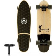 Magneto Barefoot Mini Cruiser Skateboard | EVA Stomp Pad Grip Tape | Short Board | Canadian Maple Deck - Designed for Kids, Teens and Adults (Barefoot)