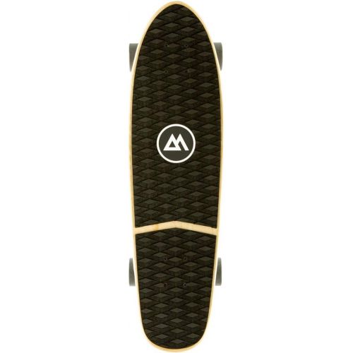  Magneto Barefoot Mini Cruiser Skateboard | EVA Stomp Pad Grip Tape | Short Board | Canadian Maple Deck - Designed for Kids, Teens and Adults (Barefoot)