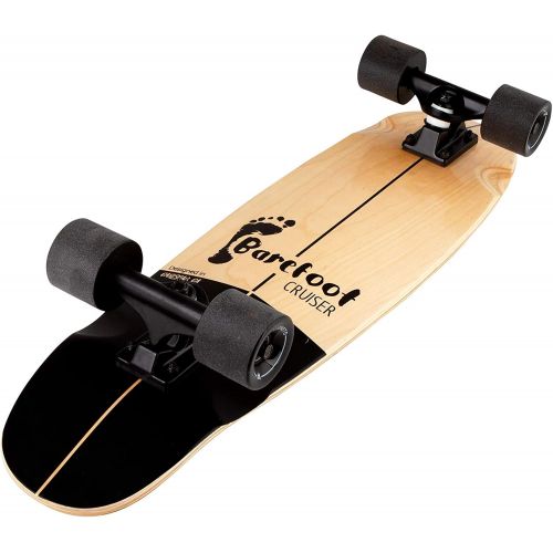  Magneto Barefoot Mini Cruiser Skateboard | EVA Stomp Pad Grip Tape | Short Board | Canadian Maple Deck - Designed for Kids, Teens and Adults (Barefoot)