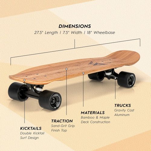  Magneto Mini Cruiser Skateboard Cruiser | Short Board | Canadian Maple Deck - Designed for Kids, Teens and Adults …