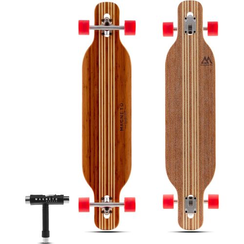  Magneto Hana Longboard Collection | Longboard Skateboards | Bamboo with Hard Maple Core | Cruising, Carving, Dancing, Freestyle