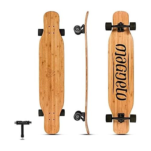  Magneto Longboards Bamboo Longboards for Cruising, Carving, Free-Style, Downhill and Dancing