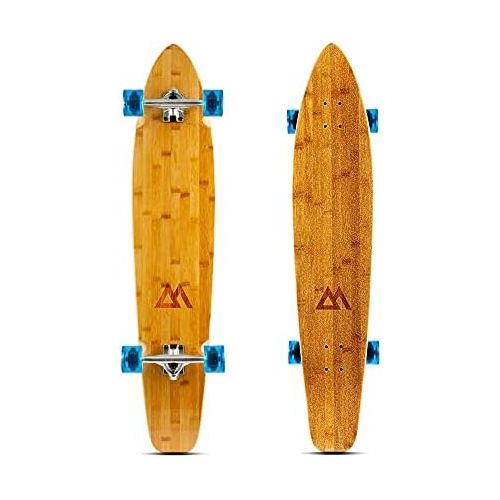  Magneto 44 inch Kicktail Cruiser Longboard Skateboard Bamboo and Hard Maple Deck Cruising, Carving, Dancing, Free-Style Tricks Made for Beginners Teens Adults Men Women Designed in