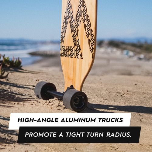  [아마존베스트]Magneto Longboards Bamboo Longboards for Cruising, Carving, Free-Style, Downhill and Dancing