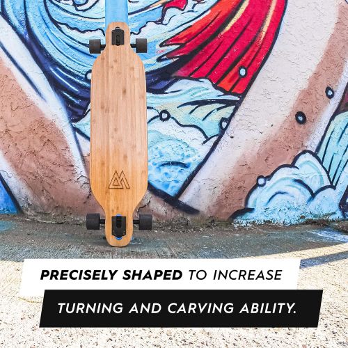  [아마존베스트]Magneto Longboards Bamboo Longboards for Cruising, Carving, Free-Style, Downhill and Dancing