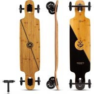 Magneto Glider Collection Premium Longboard Skateboard Large Big 100mm Wheels Bamboo Deck with Hard Maple Core Cruiser Carver Fully Assembled for Beginners Men Women Adults Teens Free Skat