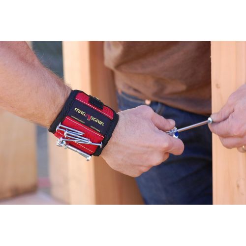  [아마존베스트]MagnoGrip 311-090 Magnetic Wristband with LTM1 2-in-1 Laser Tape Measure, 50’ Laser Measure, 16’ Tape Measure