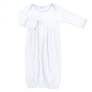 Magnolia Baby Baby Boy Gingham Dots Essentials Gown Blue
