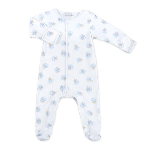  Magnolia Baby Baby Boy Noahs Friends Printed Footie Blue