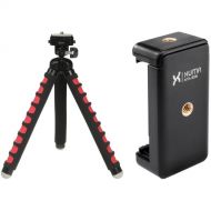 Magnus Bendable Tabletop Tripod with Smartphone Mount (Red)