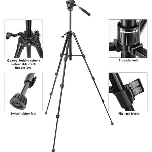  Magnus VT-200 Tripod System with 2-Way Pan Head