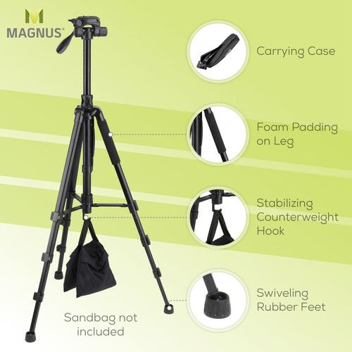  Magnus LM-700 Lateral Aluminum Tripod with Monopod