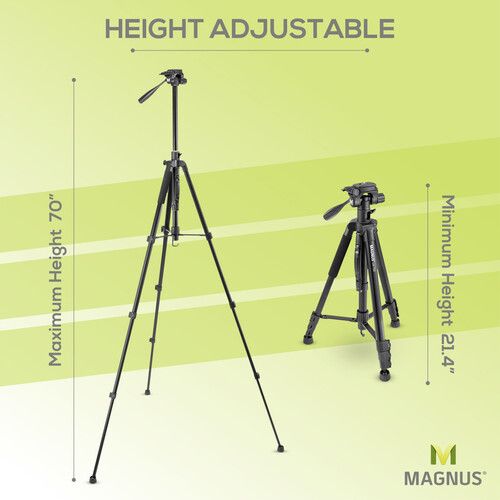  Magnus LM-700 Lateral Aluminum Tripod with Monopod