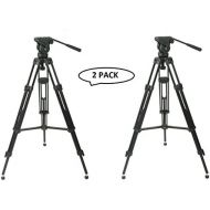 Magnus VT-3000 Professional High Performance Tripod System with Fluid Head (2 Pack)