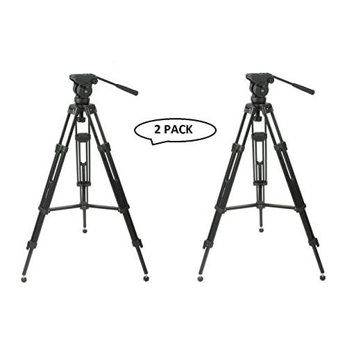  Magnus VT-3000 Professional High Performance Tripod System with Fluid Head (2 Pack)