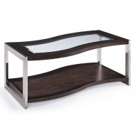 Magnussen T3729-43 Collection T3729 Lynx Contemporary Brushed Nickel Rectangular Coffee Table