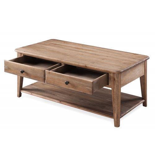  Magnussen T3749-44 T3749 Baytowne Transitional Rectangular Condo Coffee Table in Barley Finish