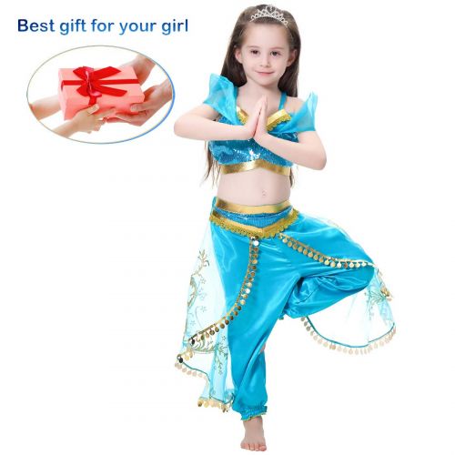  Magogo Girls Princess Dresses Cosplay Dance Costume Fancy Clothes Shiny Carnival Party Outfit